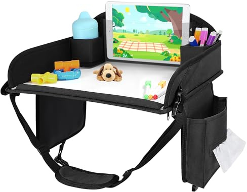 INFANZIA Reisetisch für Kindersitz, Faltbarer Reise-Organizer, Schwarz