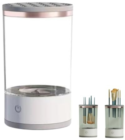 Pro elektrisk makeupborste rengörare – snabbtorkande rengöringsverktyg för borste | Plug-in kosmetisk borste rengörare | makeupborste rengöringsmaskin | automatisk spinner sminkborsthållare rengöring