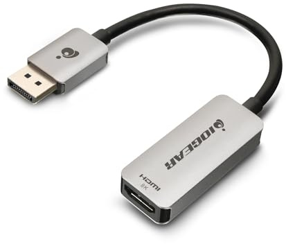 IOGEAR Adaptador de DisplayPort activo 8K a HDMI, HDR10+, HDCP 1.4, HDCP 2.3, DP 1.4, GDPHD8KA