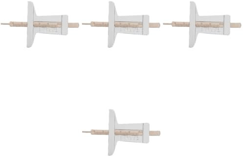 MUCKLILY 4pièces Jauge De Profondeur De Bande De Roulement Inoxydable Pour Pneus De Voiture Outil De Mesure Précis Pour Entretien Des Pneus Automobiles