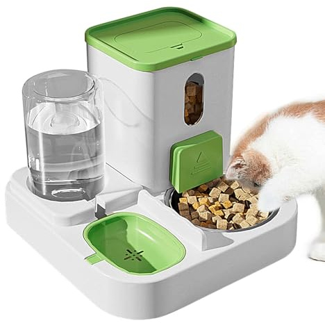 Distribuidor automático de alimentos | Alimentador colgante para jaula | Máquina automática de alimentación para mascotas | Distribuidor automático de agua y alimentos para animales | Suministro de