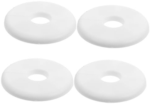 MOTHNUR 4pcs Swimming Pool Ladder Cover Split Flange White Pipe Cover for Inground Pool Wall Hole Guardrail Base Plate