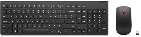 Lenovo Essential Wireless Combo Gen 2 - Tastatur-und-Maus-Set - kabellos - 2.4 GHz - QWERTZ - Deutsch - Schwarz - braune Box