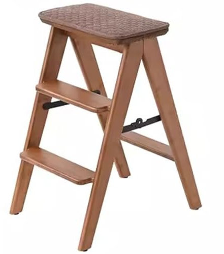 XXLNBJKA Silla Plegable Tipo Escalera, Moderna y Multiusos, con Estante de Almacenamiento de 3 Niveles para el hogar, fácil de Guardar y sin instalación.