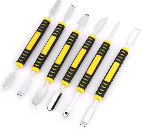 XinYangMao Kit de 6 Pieds-de-Biche en Métal pour Réparation Électronique - Outils de Démontage Double Extrémité pour Téléphone Portable, Tablette et Petit Électronique