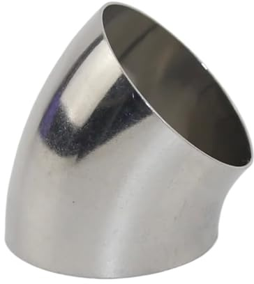 Auspuffblenden 304 1,5 mm Edelstahl-Rohrbogen 45 Grad geschweißter Handlauf Edelstahl-Rohrverbindungsbogen(38mm x 1.5mm)