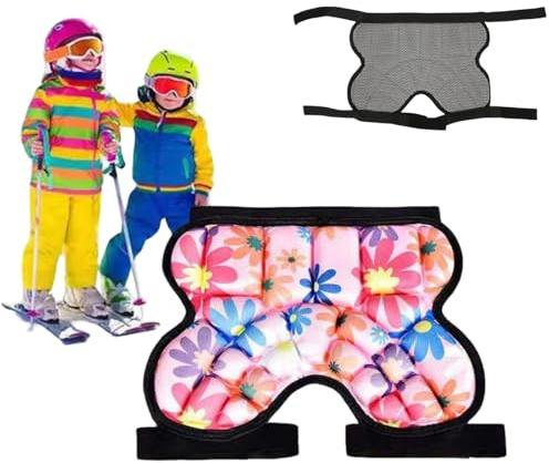 Kids Butt Pads for Skating, Children Hip Protection Padding Short for Boys And Girls, Kids Padded Shorts, Guard Pad for Skiing Skating, Protective Gear for Snowboard, Skate, Ski, Cycling (Pink)