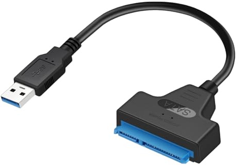 USB 3.0 to SATA Cable Adapter – SATA to USB 22 Pin Connector for 2.5 Inch SSD & HDD – High Speed Data Transfer Cable for Laptop & Computer Backup