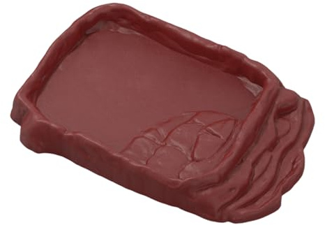 PLCPDM Bol d'eau Stable pour Reptiles Grimpants Lézards Tortues Plat 'Alimentation en Plastique Bassin Alimentaire avec Rampes Antidérapantes Terrariums Tortues Bol De Nourriture Et 'Eau