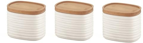 Guzzini Tierra Set 3 Barattoli S 500ml Plastica Bianco Latte