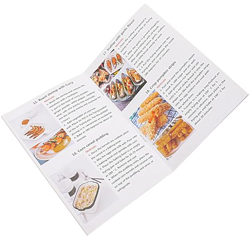 AMUSLESUR Ricettario per Friggitrice ad Aria Carta Pratica e Portatile, Libro Ricette per Cucinare Facilmente Friggitrice ad Aria Colore Assortito