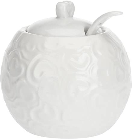 La Porcellana Bianca - Zuccheriera Valentino con Coperchio e Cucchiaio 255 oz in Scatola, Nylon/A
