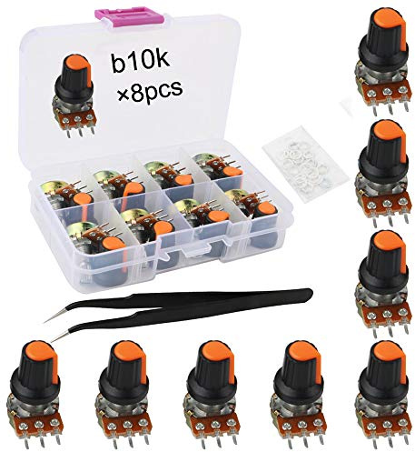 RUNCCI-YUN lineaire cone potentiometre rotatif, WH148, Potentiomètre rotatif, 10k Kit potentiomètre (1 × pincettes anti-statiques)