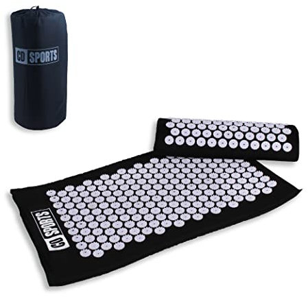 Calma Dragon Estera de Acupresión y Almohada 85631, Colchoneta de Fibra Natural con Imanes, Esterilla de Masajes para Aliviar el Dolor, con Puntos de Acupresión para Estimular y Mejorar la Circulación