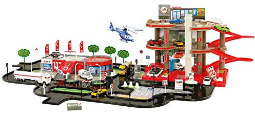 STARLUX – Maxi Garage Total avec Station-Service Complète 3 Niveaux, Plateforme d'intervention et Circuit de 4 mètres – Dès 3 Ans – Fabriqué en Europe – 401016