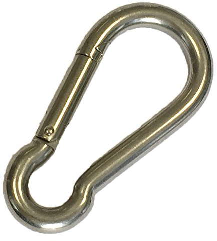 Sunload Feuerwehr-Karabiner Edelstahl rostfrei Karabinerhaken 2 Stück (11 x 120)