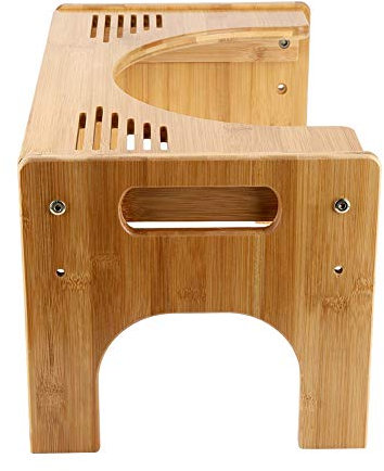 Ejoyous Toilettenhocker, Physiologischer Toilettenhocker aus Holz, WC Hocker Erwachsene Höhenverstellbar Toilettenhocker für gegen Hämorrhoiden Verstopfung Blähungen Ältere Menschen
