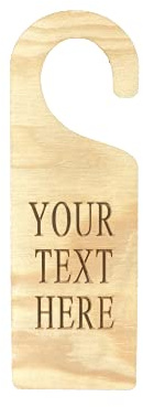 Pet-Jos Personalisiertes Türschild aus Holz Türhänger in Größe von 18,5 cm x 6 cm Sperrholz-Ausschnitt Freund Geschenk für eine Familie Hoteldekor Holzschild