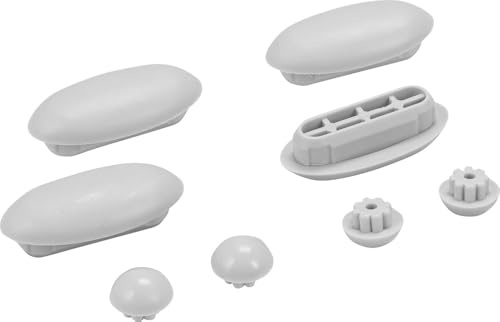 Cornat TEC365038 Remplacement tampon pour abattant WC Cornat noir, relief, Slimline, Art of Acryl+ & Rino – Gris – Plastique/Amortisseur/Kit tampon de rechange/Accessoires