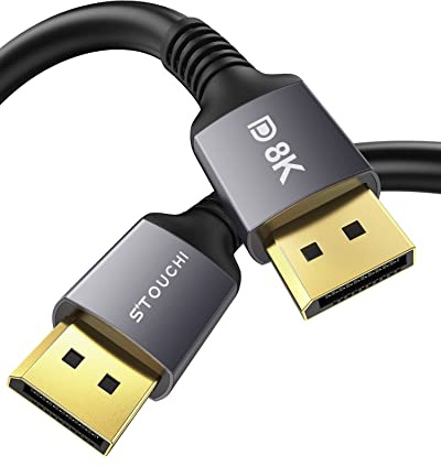 Stouchi DisplayPort Kabel 1.4 7M DP1.4 Kabel 8K@60Hz HBR3 4K@60Hz/144Hz/120Hz 5K@60Hz 2K@165Hz/240Hz Unterstützt FreeSync G-Sync HDR10 Display Port