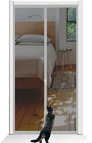 Fliegengittertür Mit Reißverschluss, 95 X 205 Cm, Haustiersichere Fliegengittertür, Abschirmendes Netz, Türvorhang, Streifen, Netzvorhang, Tür, Katzenresistentes Netzgitter Mit Reißverschluss, Um ( Co