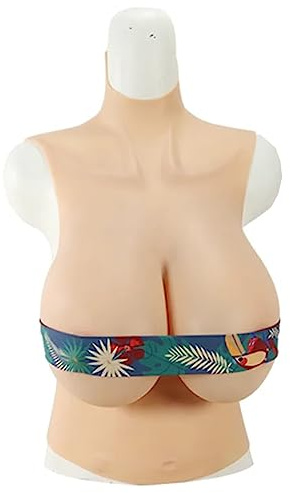 ZWSM Halbkörper Brustplatte Realistische Silikon Brust Form G/H/K Cup Fake Boob für Crossdresser Drag Queen Transgender