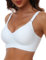 HORISUN Wireless Push Up Full Coverage Bra for Women Seamless Bras with Soft Support Regular and Plus Size (White,M)