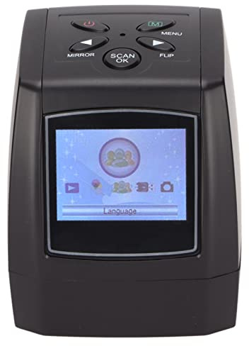Mobiler Filmscanner, 35 mm 135 mm Negativfilmscanner mit 2,4 Zoll TFT LCD Bildschirm für Win 7 8 XP für Vista, Negativscanner für JPEG Digitalbilder, Unterstützt 32G Speicher