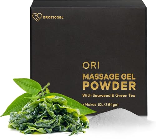 Japanisches Nuru-Gel-Pulver „Matsuri“ 100 g, ergibt 10 l | Seetang & grüner Tee, hergestellt in Japan. Vegan, parfümfrei, wasserbasiert, nicht klebrig. Ergibt 10 Liter.