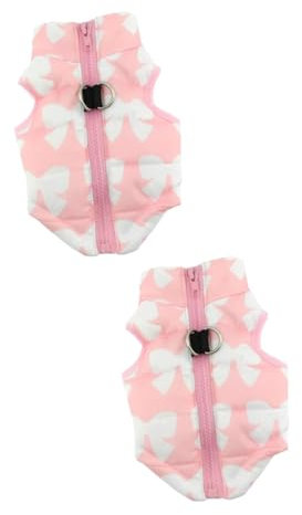 FRCOLOR 2St Accessoire-Kleidung beiliegende Katzenstreu Hunde Winterkostü Hund warme Kleidung Hundepullover hundemantel Dog Raincoat Hundebekleidung Warmer Haustiermantel Jacke Rosa