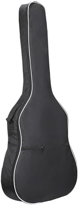 Fonowx Funda para Guitarra Acústica de 41 Pulgadas Estuche para Guitarra Clásica, Borde blanco