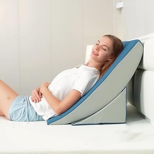 oreiller anti reflux plans et coussins de lit incl Cale de matelas triangulaire pour reflux acide, oreiller de lit pour adulte après une chirurgie de l'épaule pour les douleurs dans le bas du dos, les