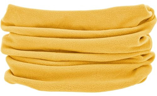 alles-meine.de GmbH Multifunktionstuch - Fleece - gelb - senffarben - UNIVERSAL Größe - Schlauchschal/Mütze/Piratentuch/Halstuch - für Baby/Kinder/Erwachsene - Loop Kin..