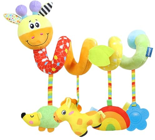 Spirale Kinderwagen Spielzeug für Babys 0-6 Monate, Kinderwagen / Autositz / Krippe Spielzeug für Babys 0-3 Monate, Neugeborenes frühes Lernen hängende sensorische Spielzeug für Babys 0-12 Monate Jung