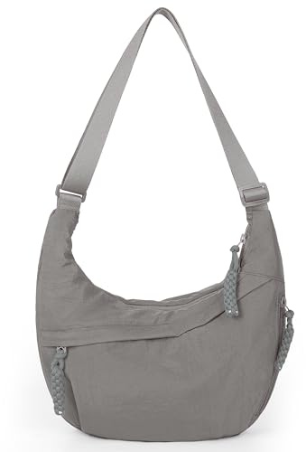 GSenhui Crescent Sac pour femme – Demi-lune en nylon avec plusieurs poches pour le voyage – Sac à bandoulière Hobo latéral