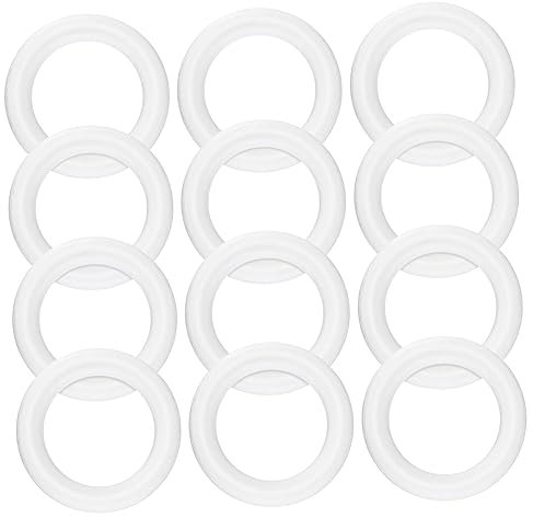 Anillos de poliestireno de 25 cm, 12 Unidades, de Espuma para Manualidades, de poliestireno, Espacios en Blanco para Adviento y decoración navideña, Ideal para arreglos