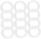 Anillos de poliestireno de 25 cm, 12 Unidades, de Espuma para Manualidades, de poliestireno, Espacios en Blanco para Adviento y decoración navideña, Ideal para arreglos