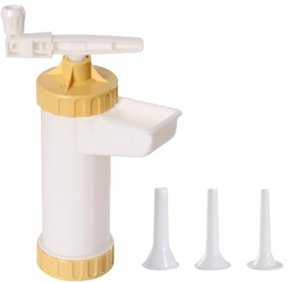 HTERBPOY Individual Dosing Spout Sausage Stuffing Machine，Rotary Sausage Stuffer Tubes，with 4 Different Sizes of Enema Tubes, Smooth Spout, Food-contact PP，Suitable for Camping