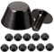 Angoily 12 Piezas Pies de cubo pequeño tornillos accesorios manualidades accesorios para manualidades perno prisionero de las uñas de la bolsa de metal pernos prisioneros de la maleta