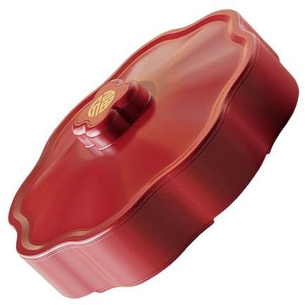 PLCPDM Contenedor Caramelo con Dispensador Dulces A Prueba Humedad 5 Compartimentos Decrupos Almacenamiento Frutas Secas Decoraciones del Hogar