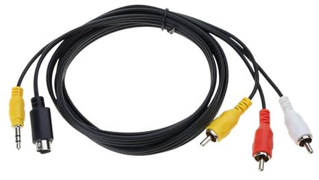 Qsvbeeqj 4Pin S-Video To 3RCA Male Plug Video Adapter Connector Cable Video Adapter Cable Cord For Connecting PC To HDTV