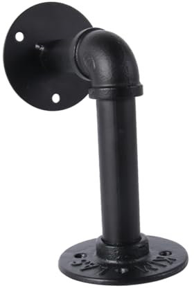 DIYEAH 2pezzi Staffa in Ferro Industriale Da Parete Supporto Per Mensola Galleggiante Flangiata Staffa Per Mensola in Ferro Nero Utilizzabile Per Librerie Mensole Da Giardino e Tavoli