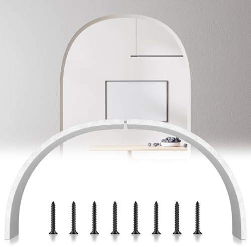 Maasechs 2 Pcs Rounded Doorway Arch Kit DIY Interior Doorway Precurved Drywall Full Half Circle Top Round Arch Kit 10 3/4 in for Livingroom