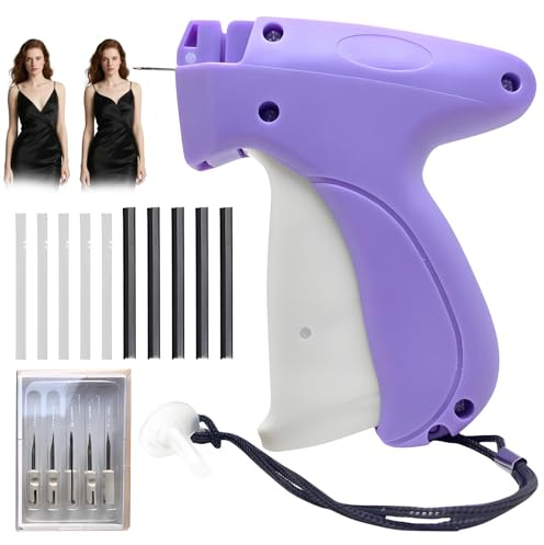 Stitchy Quick Clothing Fixer, Micro Stitch Gun for Clothes, Mini Stitch Machine for Garments Shoes Socks Hats Elastic Bands Decals Quilt Cover (Purple)