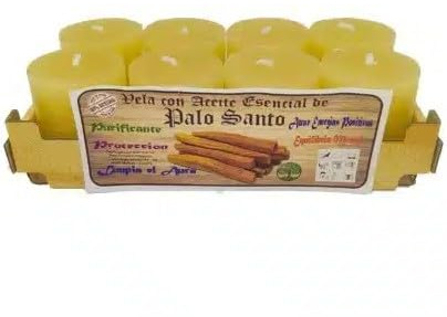 CANDELA PALO SANTO. Aroma sacro. Bastone sacro. Contenuto 8 unità. Purificazione, pulizia, protezione. Realizzato da artigiani in Spagna.
