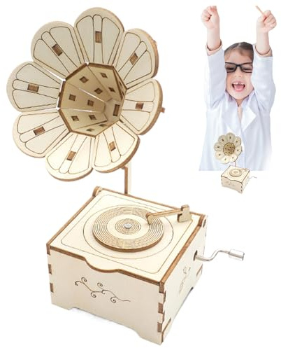 Boîte De Musique en Bois - Kit D'artisanat en Bois 3D Créatif | Modèle De Boîte De Musique en Boiis pour Les Amateurs De Bricolage | Cadeau À Collectionner Musiic Rétro Musiic pour La Décora