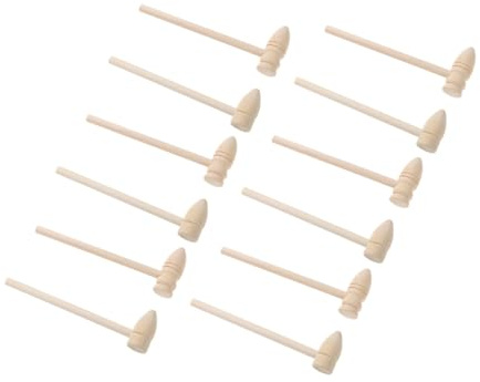 Milisten 16pcs Wooden Mini Mallets and Game Hammers for Boys and Girls, Small Boys and Girls Hammering Toys for Golden Egg Pounding and Early Development Play Set