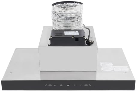 Dunstabzugshaube Wandmontage 60cm, Edelstahl Unterschrank-Dunstabzugshaube mit Berührung, Geste Sensing Control, 3 Gänge und 55dB für Wohnungen, Wohnwagen, Küchen