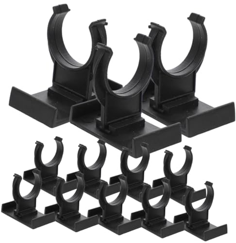 SAFIGLE 24pcs Adjustable Black Pp Cabinet Leveler Kick Clips Thickened Furniture Plinth Clamp for Kitchen Unit Legs and Skirting Board Trim