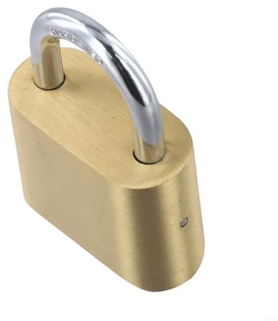 Honseadek Lucchetto a combinazione in ottone con codice a 4 cifre resettabile, resistente alle intemperie, per capannone, cassetta degli attrezzi, per bicicletta e sicurezza all'aperto (1)